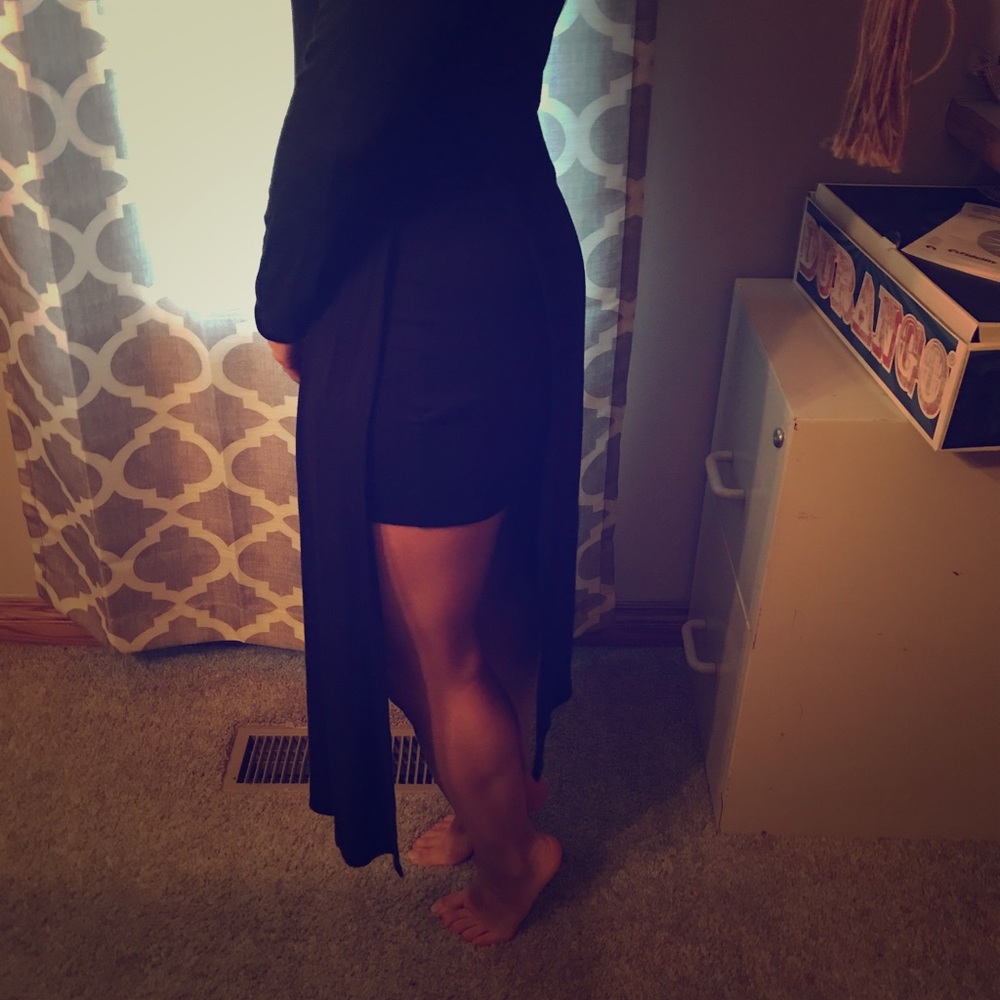 Black unique dress